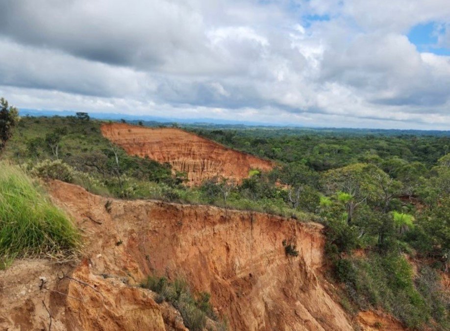 Vista panorámica del cráter de Porongo